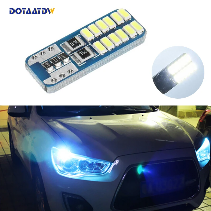 1 шт. автомобисветильник Светодиодная лампа Canbus W5W T10 3014 SMD для mitsubishi asx lancer 9 10 pajero