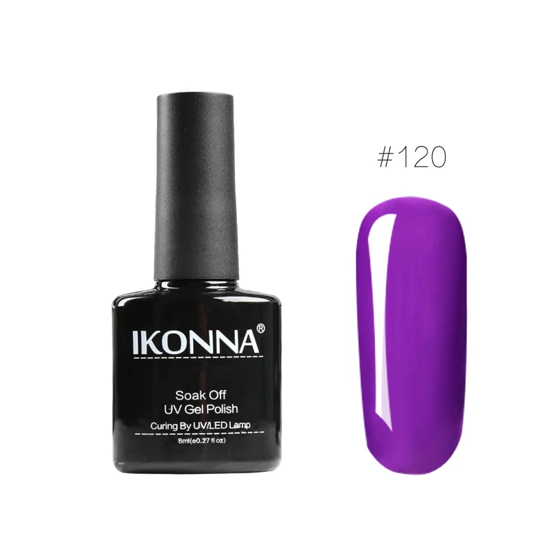 Ikonna120 #8 мл фиолетовый лак для ногтей|Лак ногтей| |
