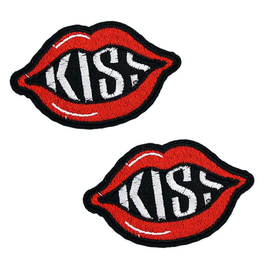 10 шт Kiss губы значки патчи для одежды вышитые приклеивания утюгом аппликация