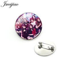jweijiao kpop twice brooch pins badge signal album photo glass gems metal pin for clothes hat accessories tc15
