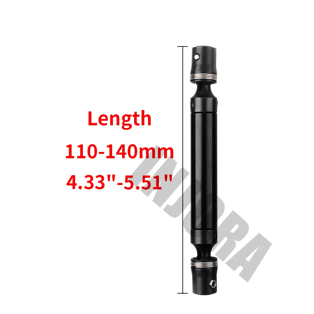 110-140mm Black INJORA 1 шт. черный красный металлический приводной вал для 1/10 RC Гусеничный автомобиль Traxxas TRX4 осевой SCX10 90046 D90 TF2 RC части автомобиля - Цвет: 110-140mm Black
