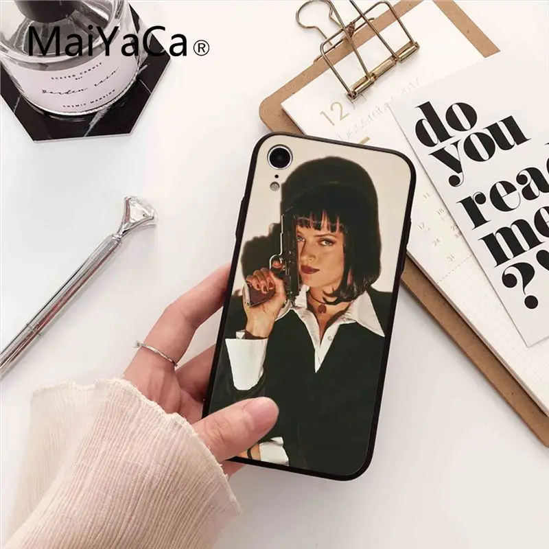 Maiyaca Pulp фантастика мобильный черный мягкий чехол для телефона iPhone 5 5Sx 6 7 7plus 8 8Plus X XS