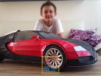 3D бумажная модель супер Большой ткани спортивный автомобиль DIY Бумажная