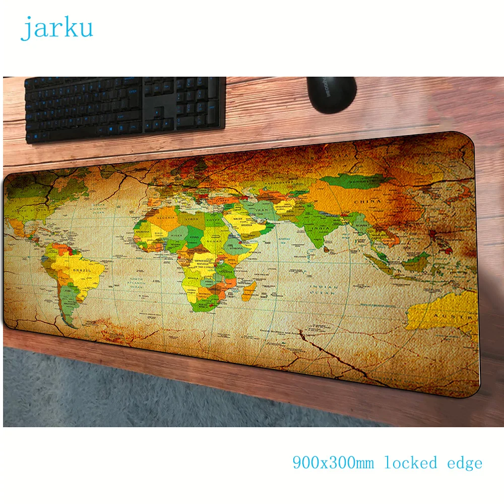 

900x300x2mm world map mouse pad gaming mousepad gamer mouse mat pads game computer hot sales padmouse laptop play mats