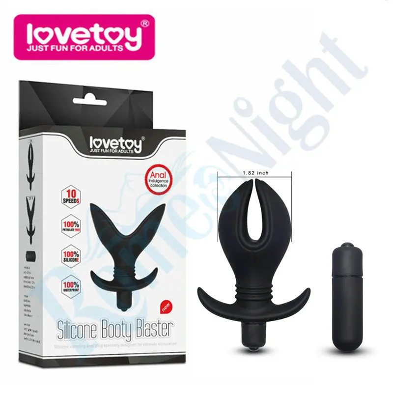 Силиконовый анальный вибратор Lovetoy 10 скоростей водонепроницаемая Анальная