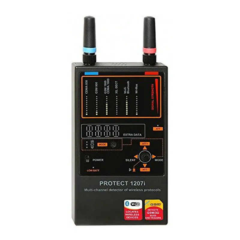 Spytec Protect 1207i Multi-channel Anti-spy Detector Camera GSM Audio Bug Finder GPS Signal Lens RF Tracker Detect Free Shipping