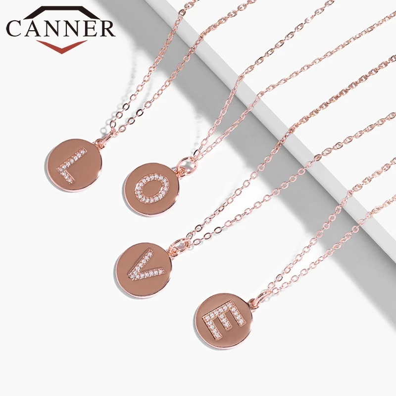 CANNER простой золотой/розовое золото/серебряный цвет круглый кулон ожерелье