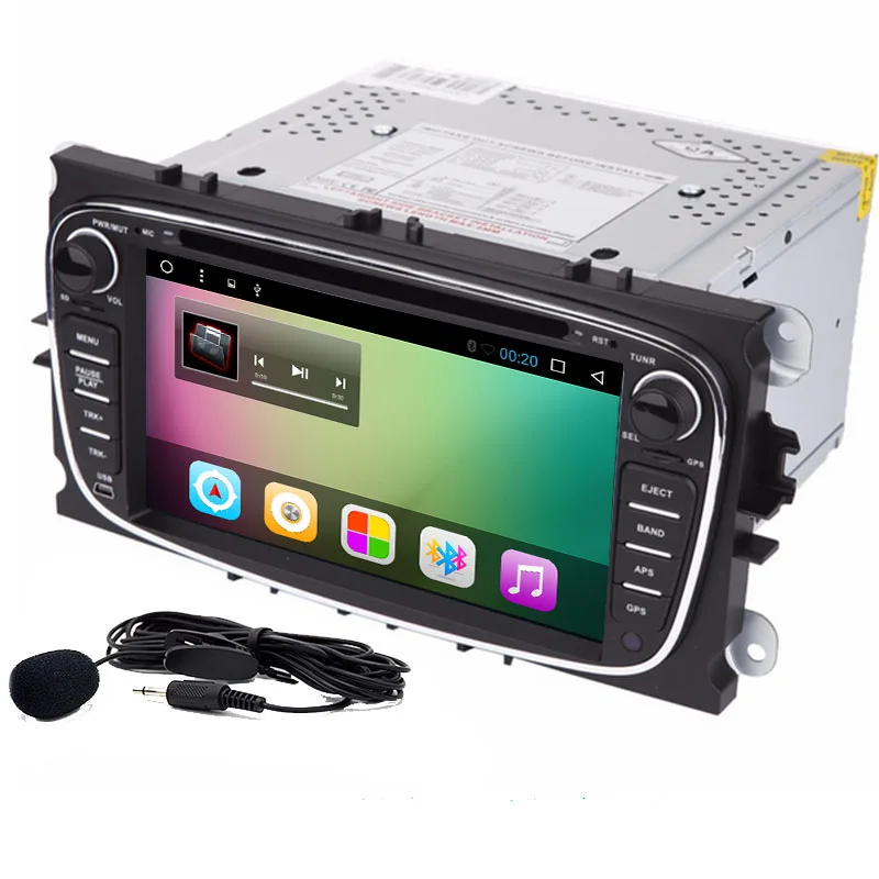 melhor 16 1G + G 1024*600 Android 8.01 DVD Do Carro Quad Core Para Ford Focus Mondeo 2 S -max Smax Kuga C-max 2009 2010 2011 Car Dvd Player Gps