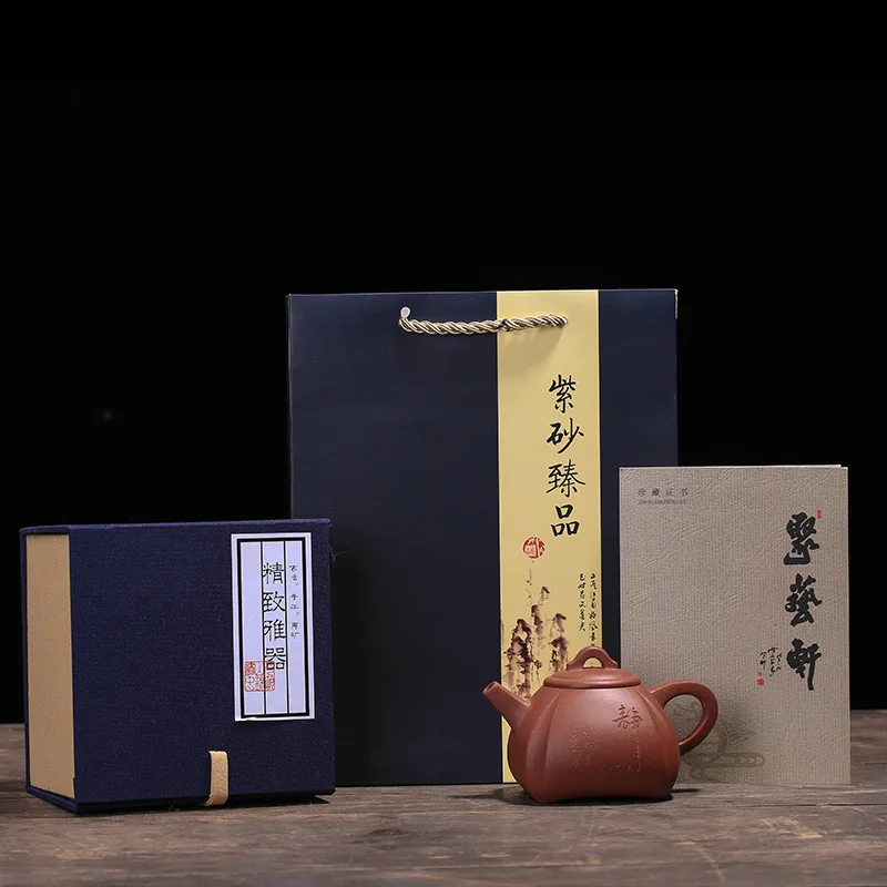 Purple Sand Teapot Raw Mine Downhill Sludge Hand-made Corner Drawing Stone Pot Factory Direct Selling One Substitute | Дом и сад