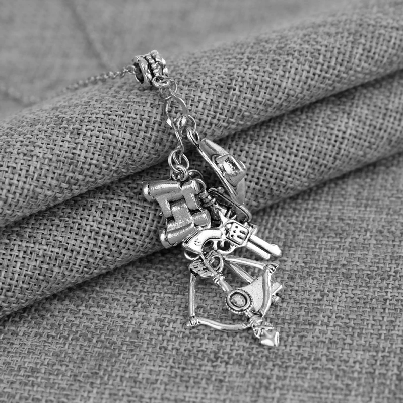 Оптовая продажа ожерелье Ходячие мертвецы винтажная шапка зомби телескоп лук и