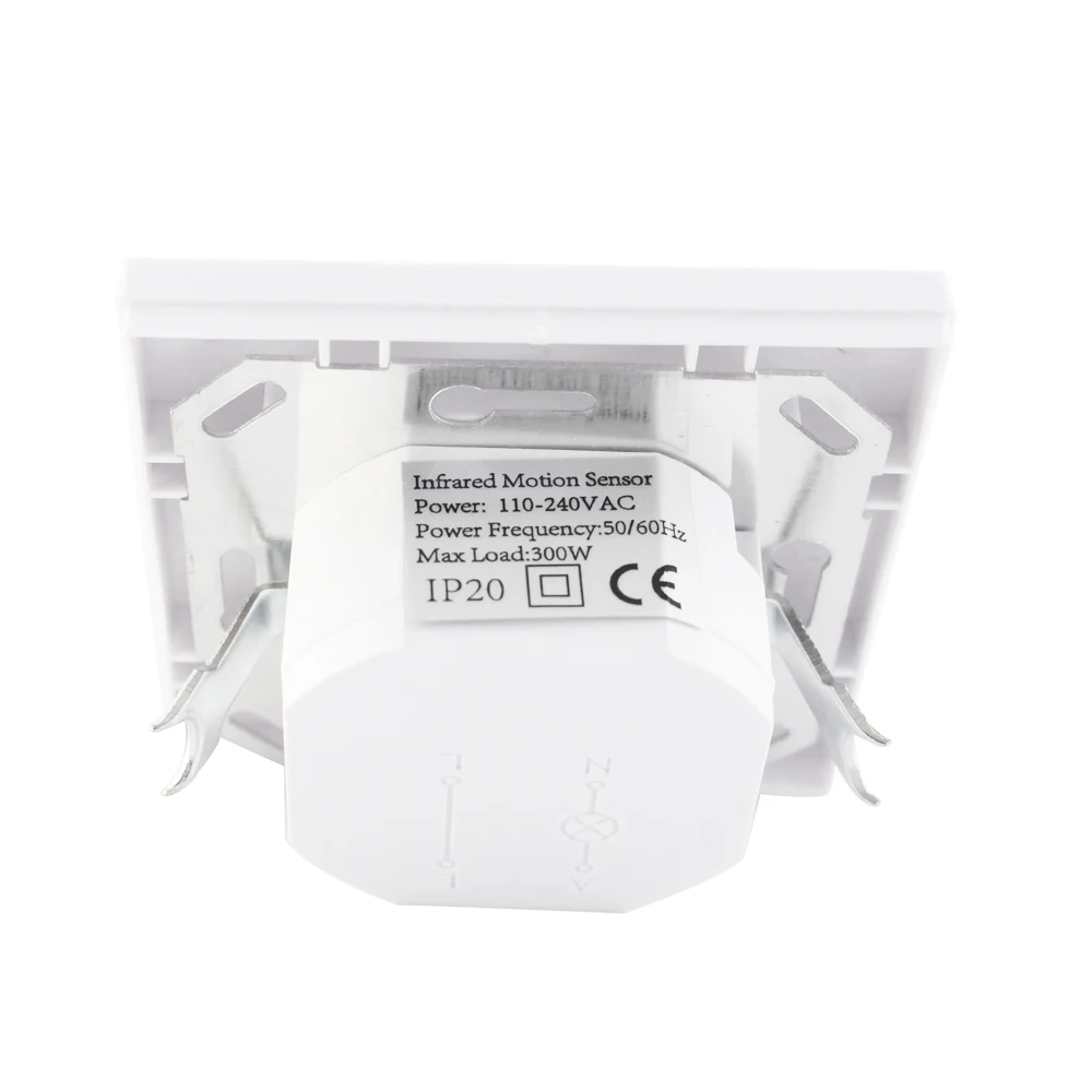 AC 110V 220V инфракрасный датчик движения из PIR настенный Сенсор движения светильник Переключатель ВКЛ/ВЫКЛ автоматическое встроенное освещение для светодиодный лампы