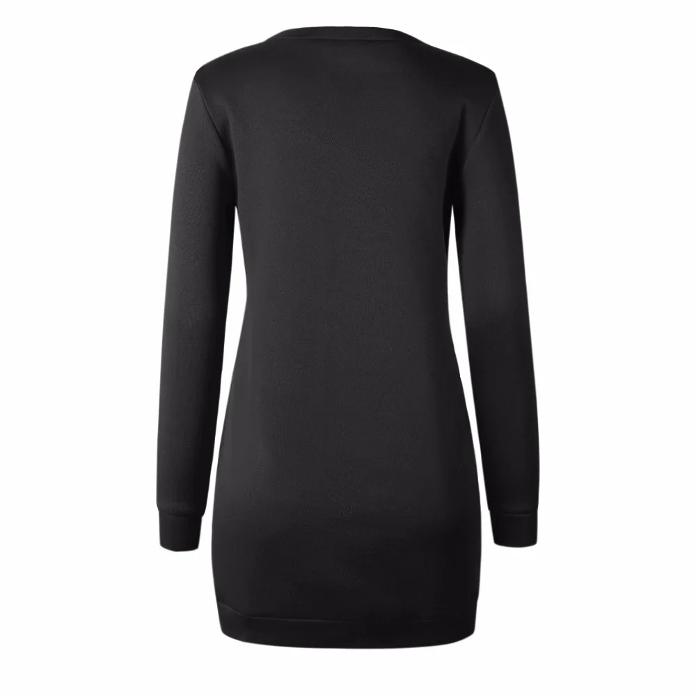 Для женщин с круглым вырезом однотонные зимние Vestidos Винтаж Bodycon Туника мини элегантные пикантные бинты Платья Осень сарафан