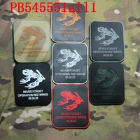 3d pvc patch devgru seal skull frog operation red wings never forget morale rubber patch