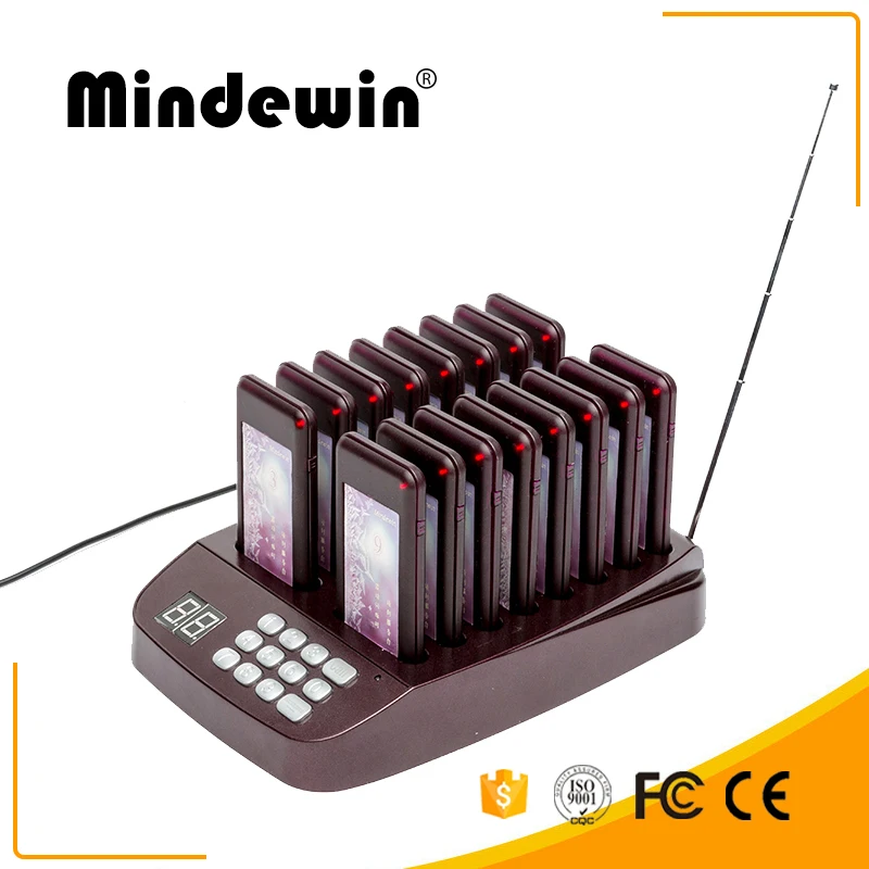 Система управления очереди Mindewin для ресторанов 433 МГц беспроводной пейджер