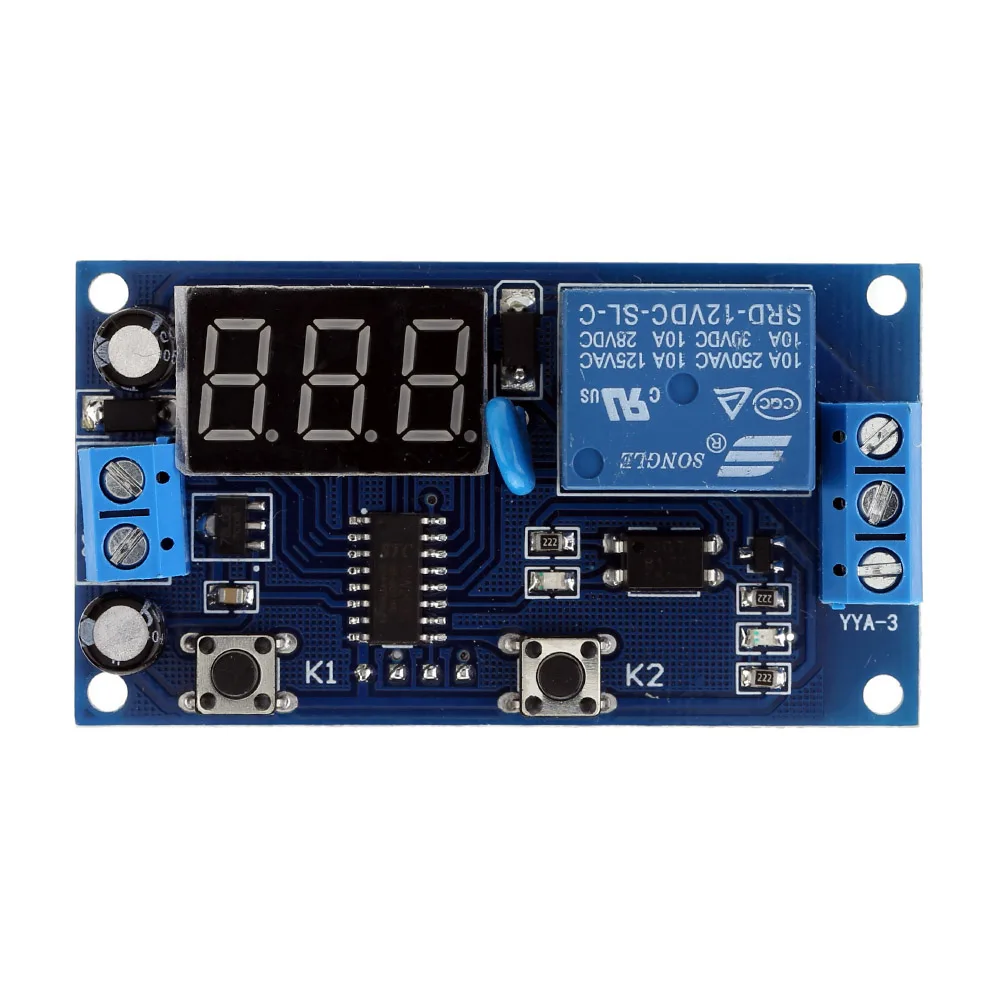 DC 12V LED Digital Display Time Home Automation Delay Relay Trigger Circuit Timer Switch Board Timing Control Module | Инструменты
