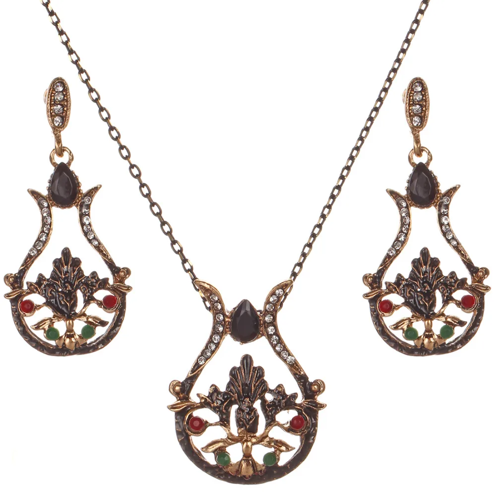 Комплект украшений Стразы 2020 серьги и ожерелье комплект ювелирных изделий для