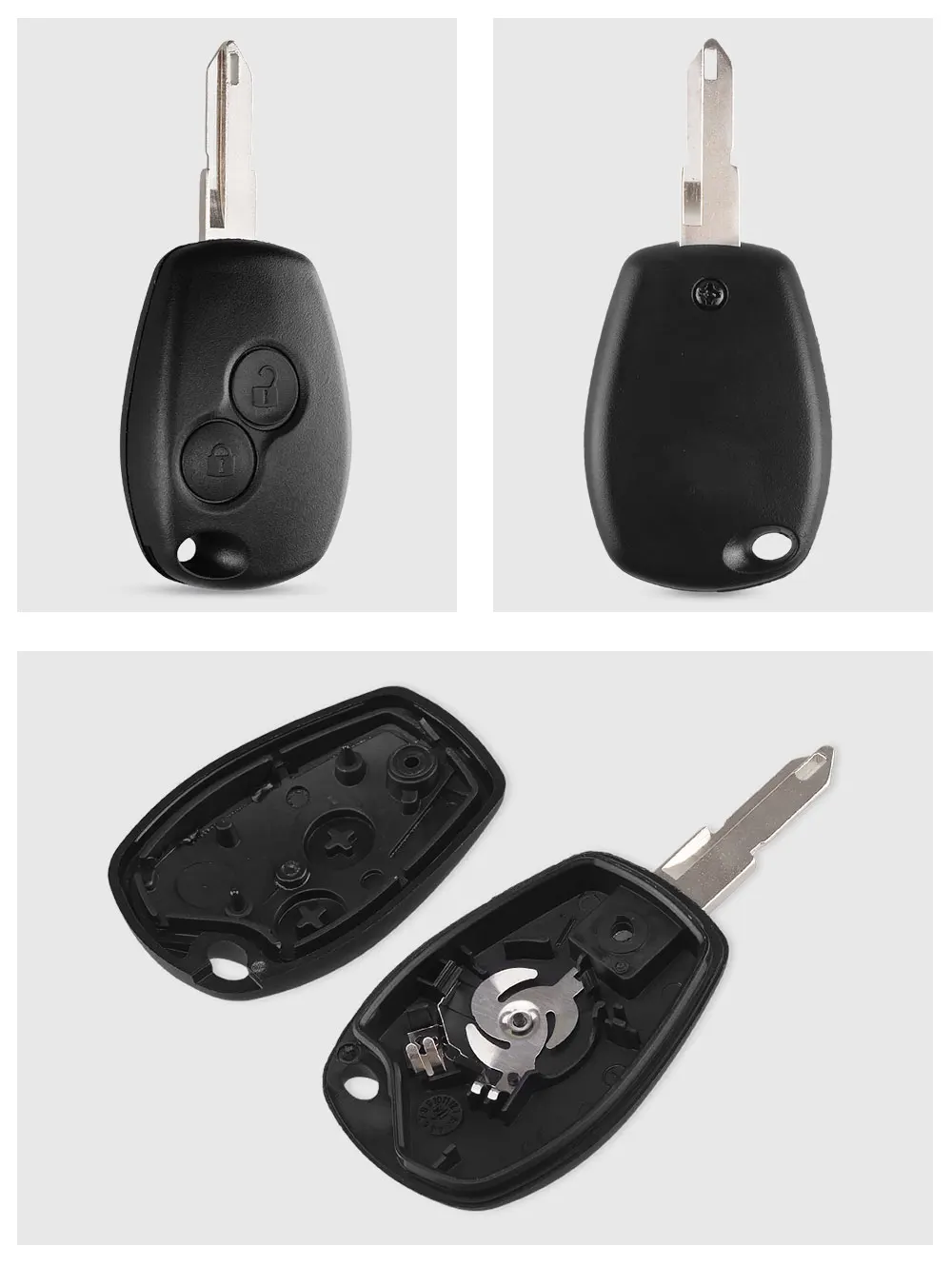 KEYYOU новая Замена 2 кнопки дистанционного ключа оболочки чехол для Renault Duster Logan Fluence Clio
