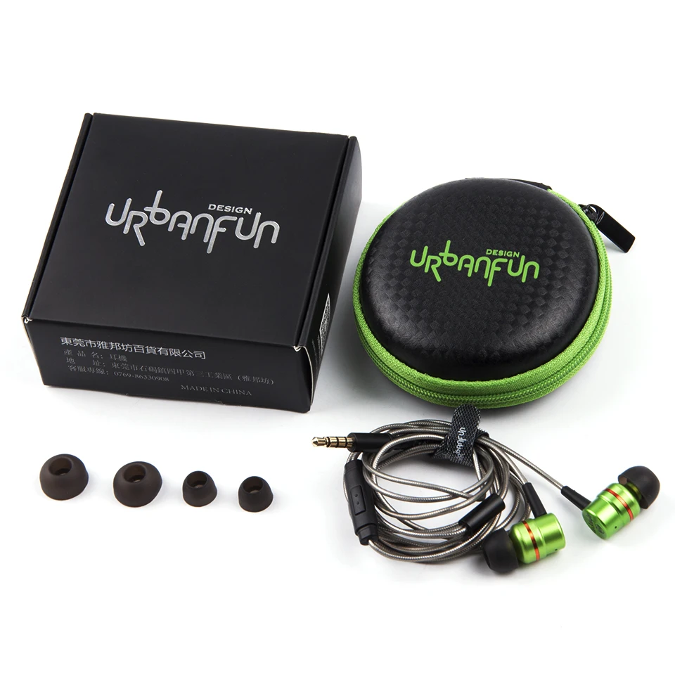 URBANFUN балансные арматурные 3 5 мм вкладыши Наушники Гибридный Драйвер 1dd + 1ba