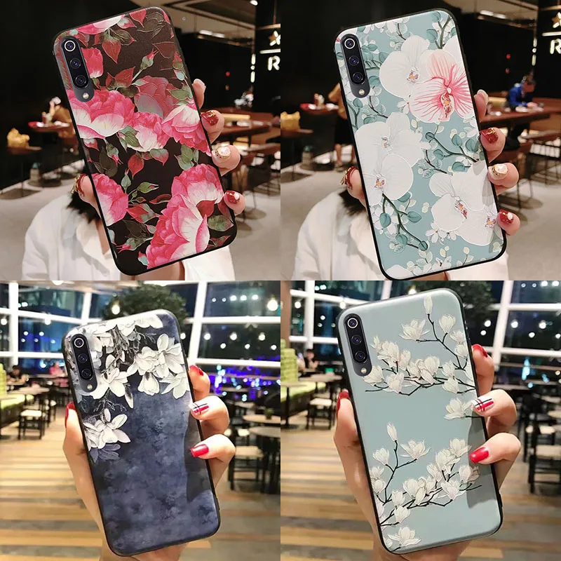 Мягкий чехол из ТПУ с 3d-изображением цветка для Xiao mi Red mi K20 Pro 7 6A Red mi Note 7 6 5 Pro mi 8 A2 Lite A1 mi 9 mi 6X mi 5X mi 9T Pro Чехол
