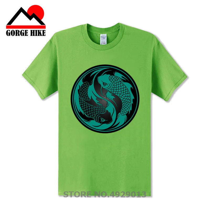 Новинка 2019 футболка для карпа Tai Chi Yin Yang мальчиков в стиле Харадзюку ярко-голубая