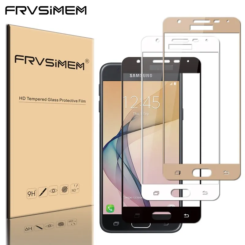 FRVSIMEM полное покрытие экрана протектор Закаленное стекло для samsung Galaxy J5 Prime J5prime G570