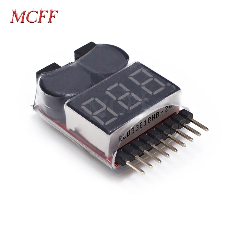 Монитор напряжения 1-8S Lipo/li-ion/Fe напряжение батареи 2 в 1 светодиодный тестер