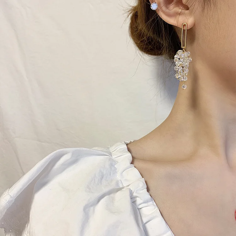 Новое поступление 2019 женские серьги капельки со стразами|Серьги-подвески| |