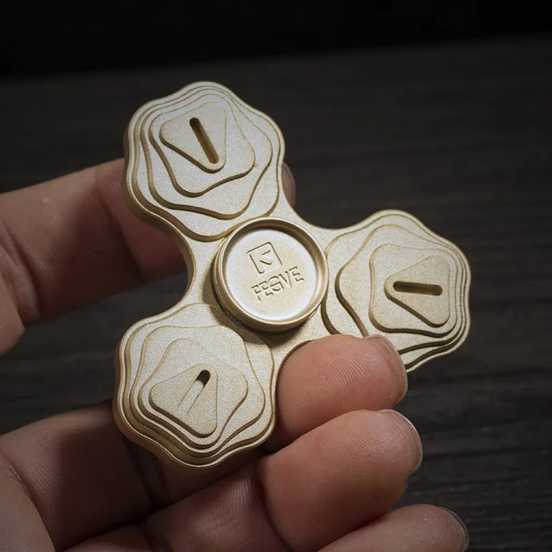 Fegve палец блесны Непоседа Титан Медь EDC руки Spinner Для аутизма и СДВГ беспокойство