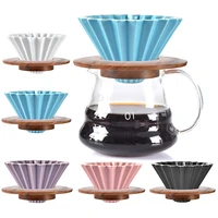 ceramic coffee dripper set engine style 1 2 cups coffee drip filter cup permanent pour over coffee maker with coffee tools