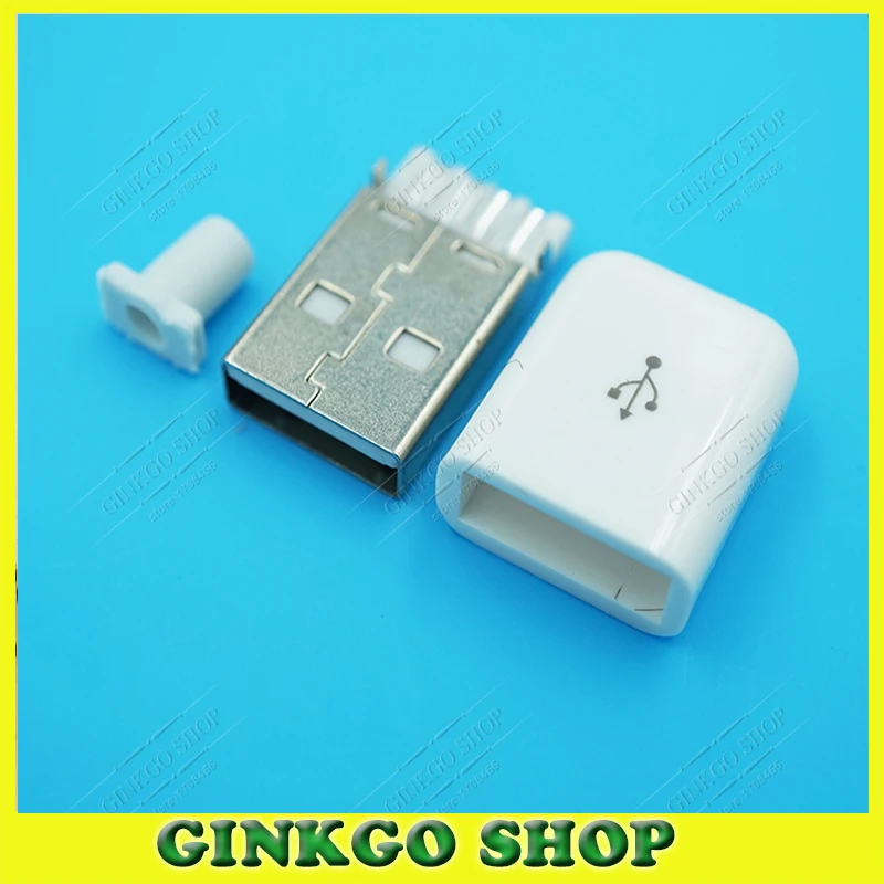 200 компл./лот 3 в 1 сделай сам сварная штепсельная Вилка USB белый и черный цвет для