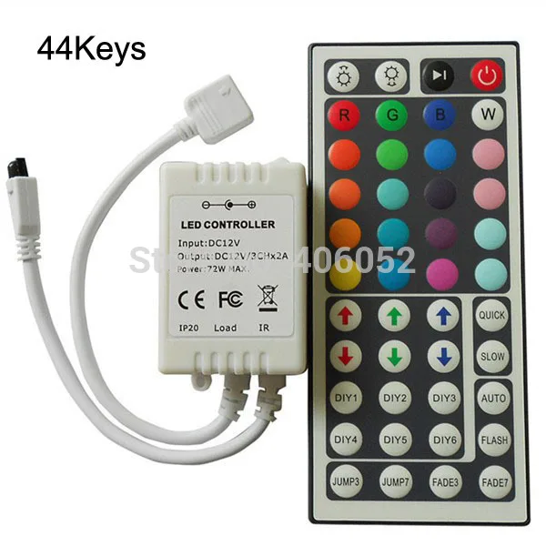 1 шт./компл. DC12V 44 клавиши ИК RGB контроллер для поддержки SMD 5050 3528 ленты|rgb controller|ir rgb