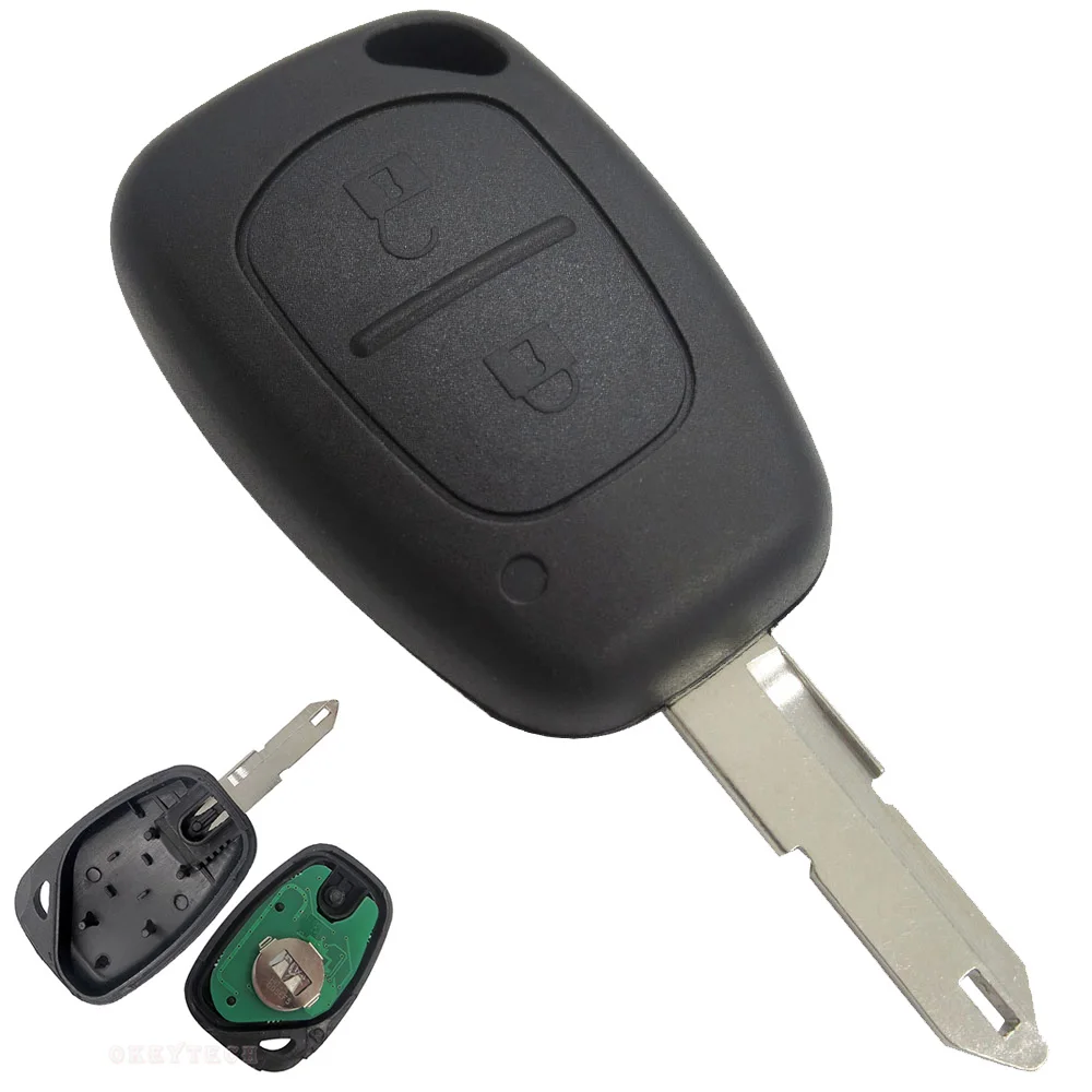 Okeytech 2 кнопки 2015 Новый 206 дистанционный ключ для Renault Vauxhall Traffic Master Vivaro Movano Kangoo ID46
