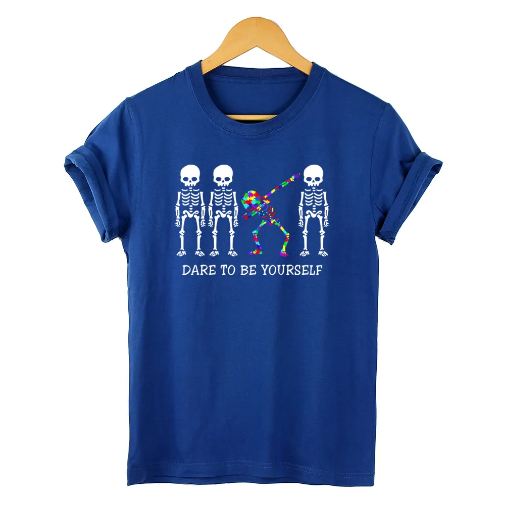 Sleketon Dabbing authism Awareness Dare To Be Yourself футболка 2020 Новое поступление Мужская модная
