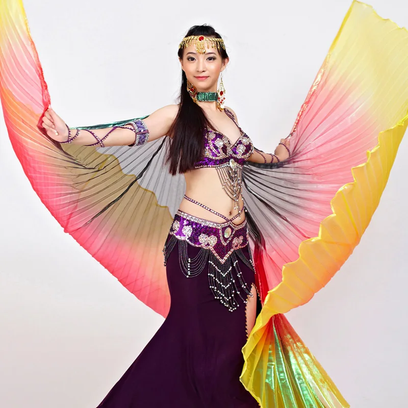 Large Belly Oriental Eastern Egypt Dance Butterfly Isis Angel Wings for Women Bellydance Dancing Costumes Accessories Close Back |