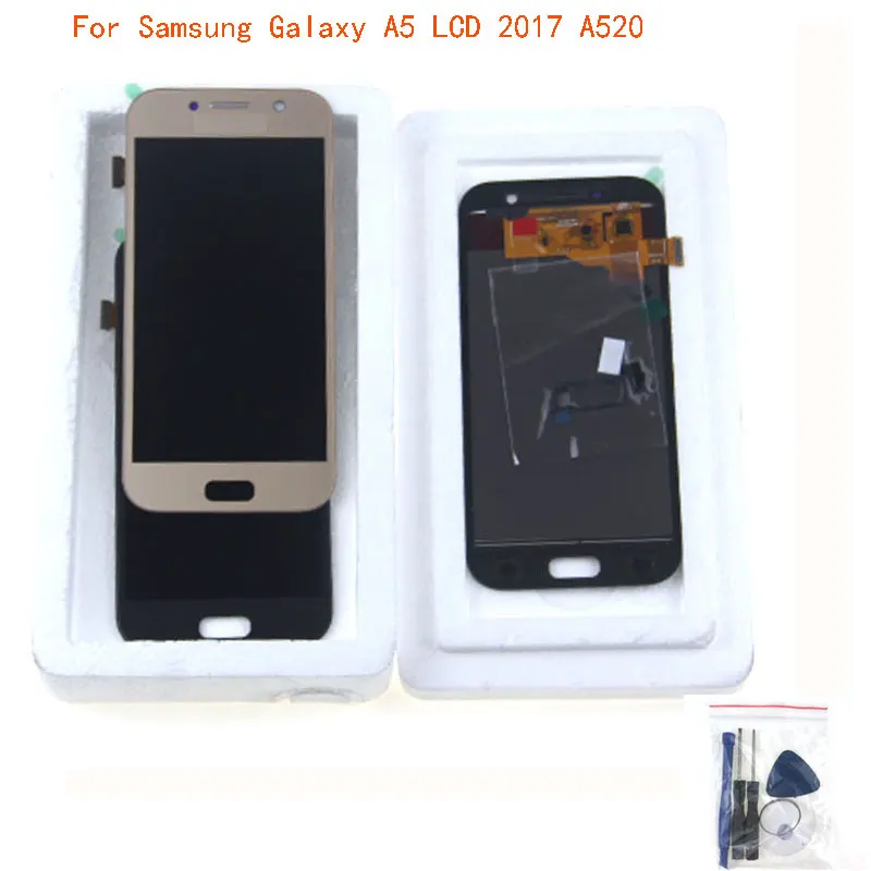 A520 LCD для Samsung Galaxy A5 2017 цифровой преобразователь сенсорный экран SM A520F дисплей