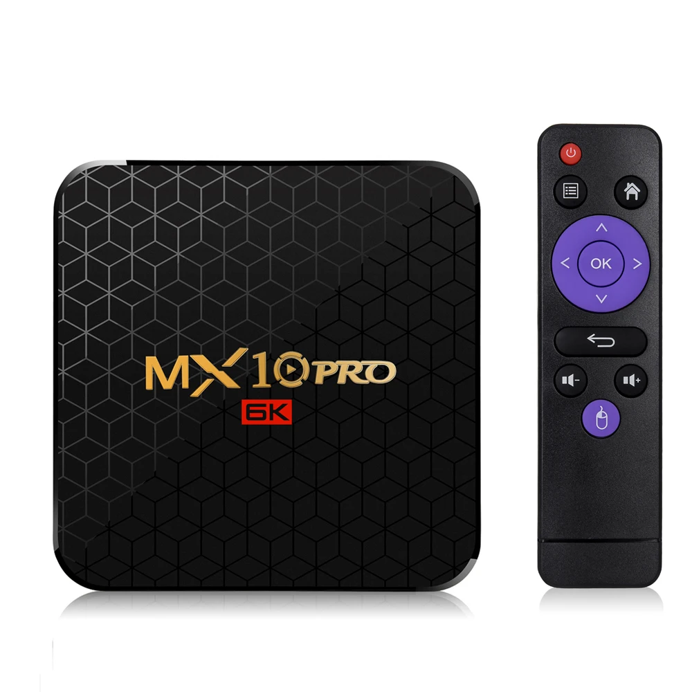 ТВ приставка MX10 Pro Smart Android 9 0 четырехъядерный процессор 4 Гб 64 UHD 6K Media Playe TV Box 2 4G WiFi