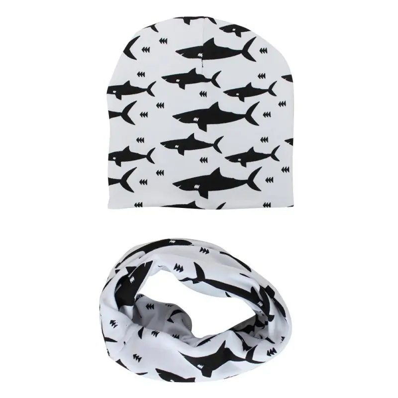 Новая стильная шляпа для малыша милый мультяшный принт с рыбами детская шапка