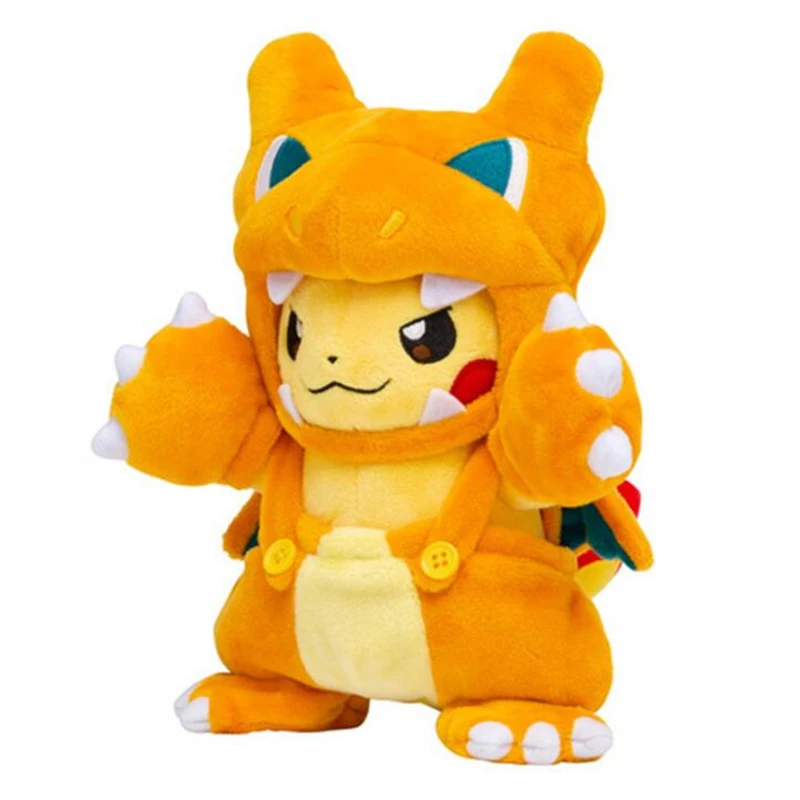7 видов стилей Аниме Пикачу Косплей Hydreigon Tyranitar Charizard Snorlax Peluche Плюшевые игрушки Рождественский подарок для детей