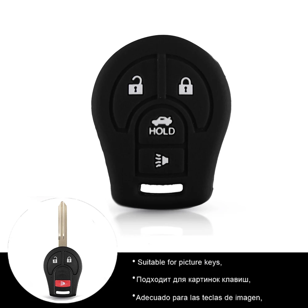 KEYYOU 4 кнопки силиконовый чехол для ключей от машины Nissan 350Z Altima куб Армада Juke Maxima NV