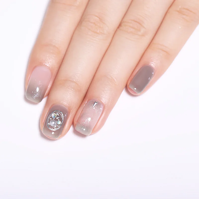 Гель-лак серии BORN PRETTY Jelly 6 мл, гель для ногтей розового и серого цвета, полупрозрачный, впитывающий УФ светодиодный Гель-лак для ногтей