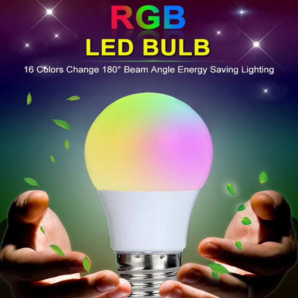 16 Color Changing RGB Magic Light Bulb Lamps 12W E27 Standard LED Input AC100-240V With Remote Controller | Лампы и освещение