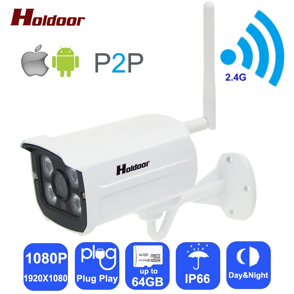 Беспроводной wi fi камера для использования на улице 1080 P HD 2.0MP CMOS слежения IP CCTV