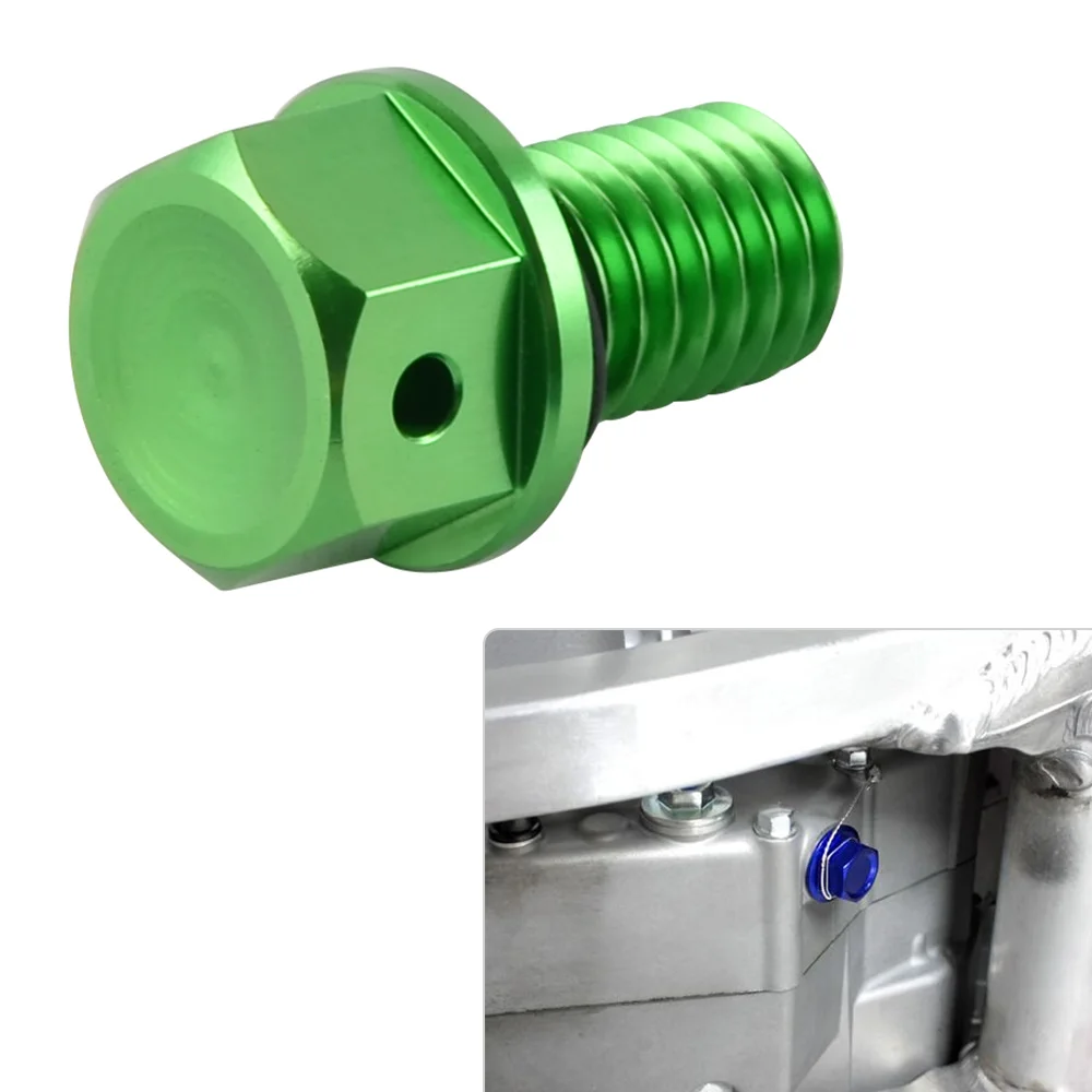 NICECNC M10xP1.5 болт с пробкой для слива масла Kawasaki KX 65 85 100 125 250 250F 450F KLX250 D Tracker Ninja 250SL KX125