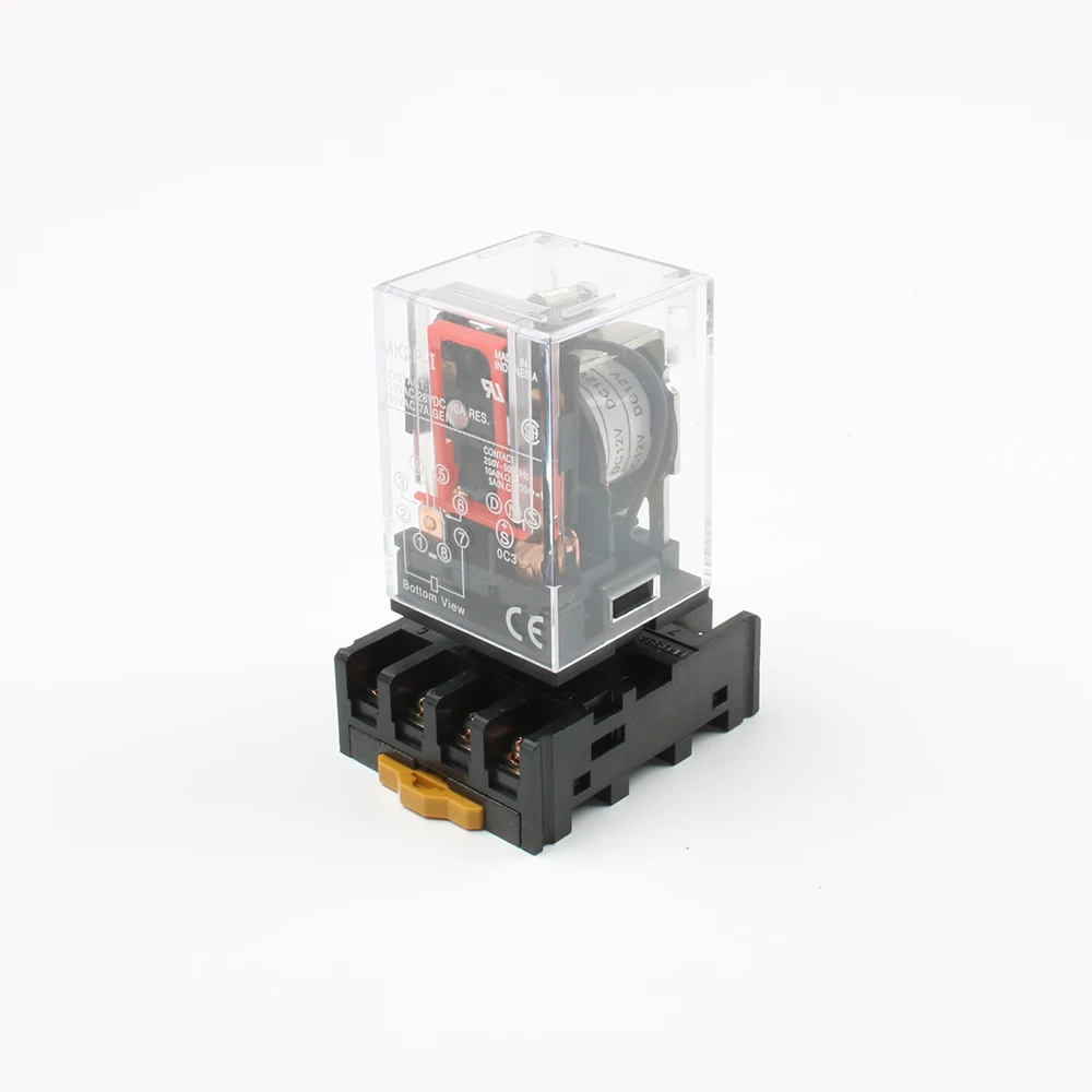 MK2P MK-2P ONE Новое штепсельное реле 8PIN 2P подходит для катушки DC 12 /DC 24V с цоколем |