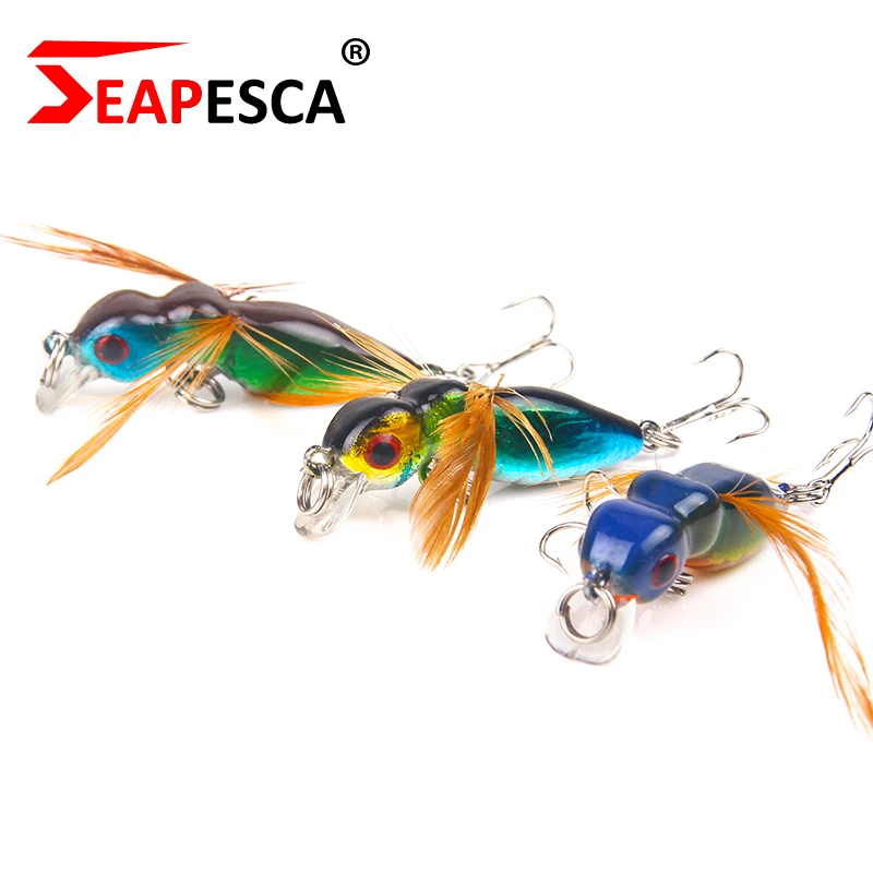 SEAPESCA воблеры сумашедшая рыбалка приманка 45 мм 3 5 г имитация муравья с перьями