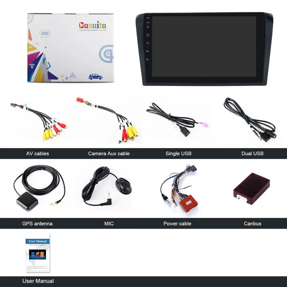 Автомагнитола 9 &quotIPS 1Din Android 8 0 для Mazda 3 Mazda3 радио 2006 2007 2008 рулевое колесо