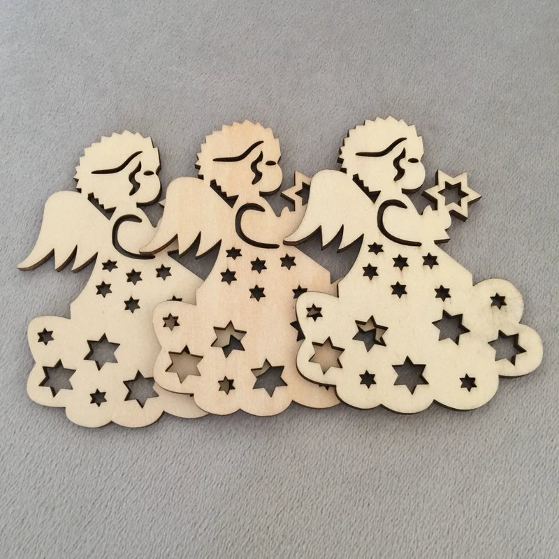 

Wood Christmas Tree Decor angel ornaments