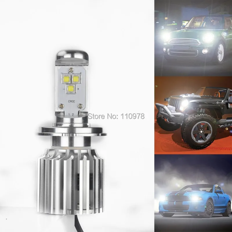 

High Power 30W White H4 9003 HB2 T6 CREE Chips LED Hi/Lo Motorcycle Headlight Bulb Built-in Resistor LED Head Lights