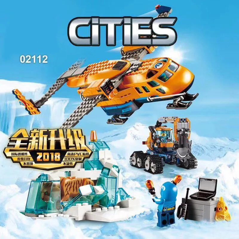 Новый город Series Arctic воздушный транспорт Совместимость с LegoINGLY City 60196 Строительные