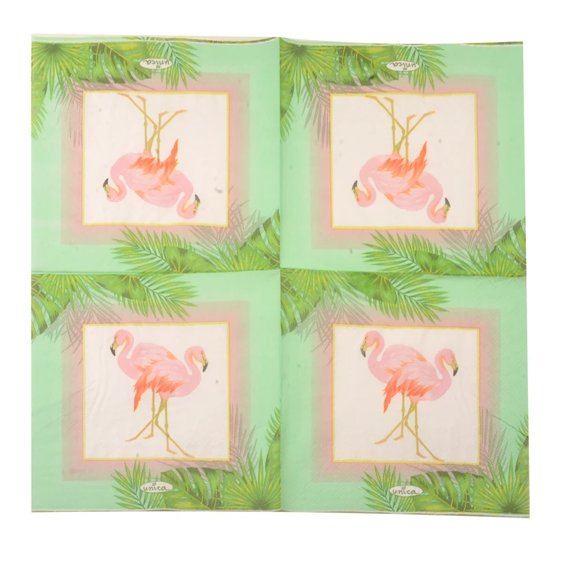 20 Винтаж салфетка бумажная коробка ткани с принтом листьев Зеленый Розовый